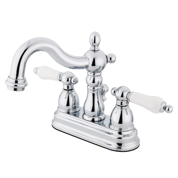 Heritage, 4" Centerset Bathroom Faucet, Chrome